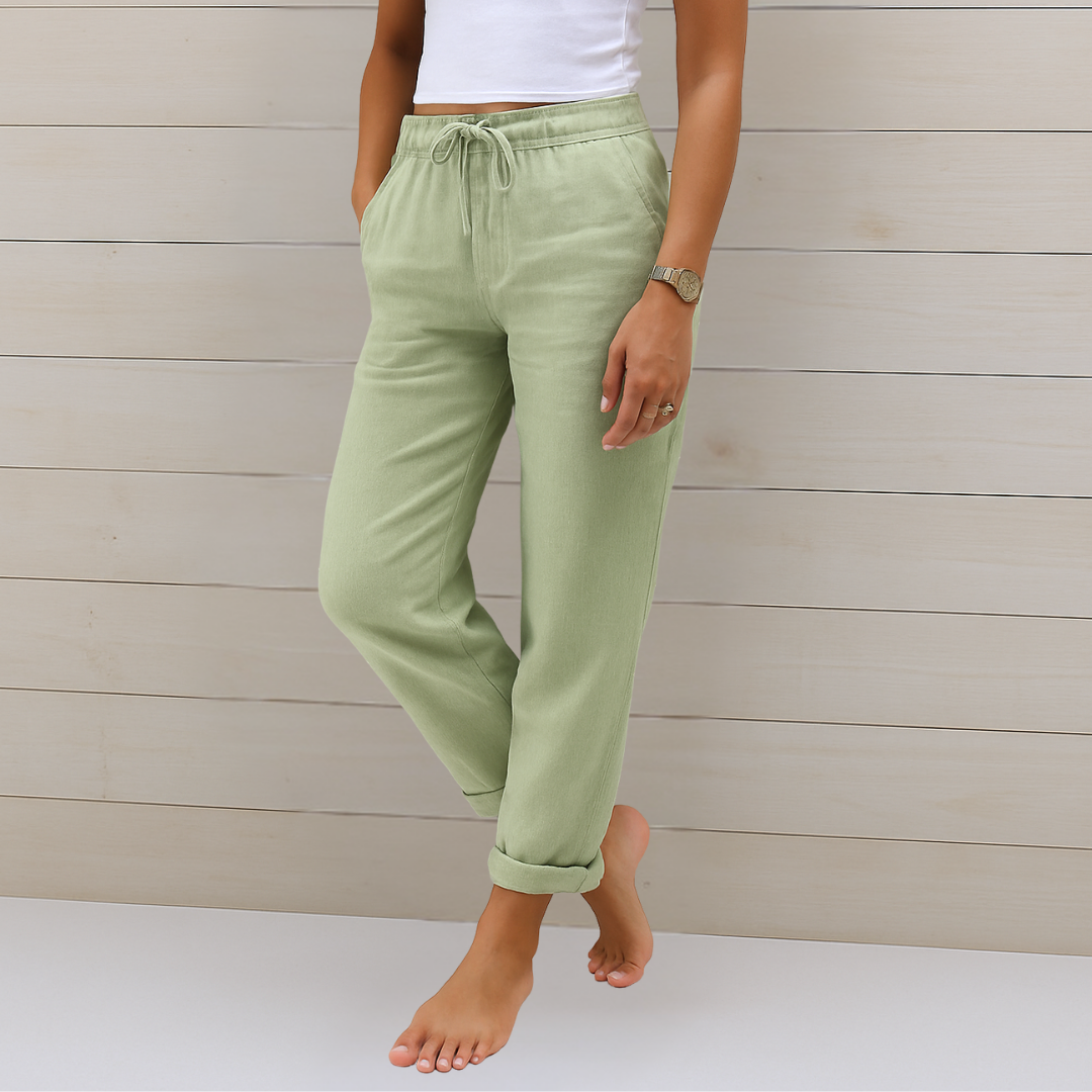 Alyse™ - Premium Linen Stretch Trousers