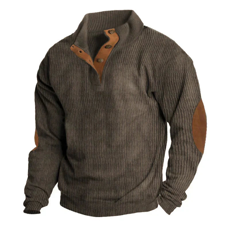 Stefano - Ribbed Button Men's Sweater