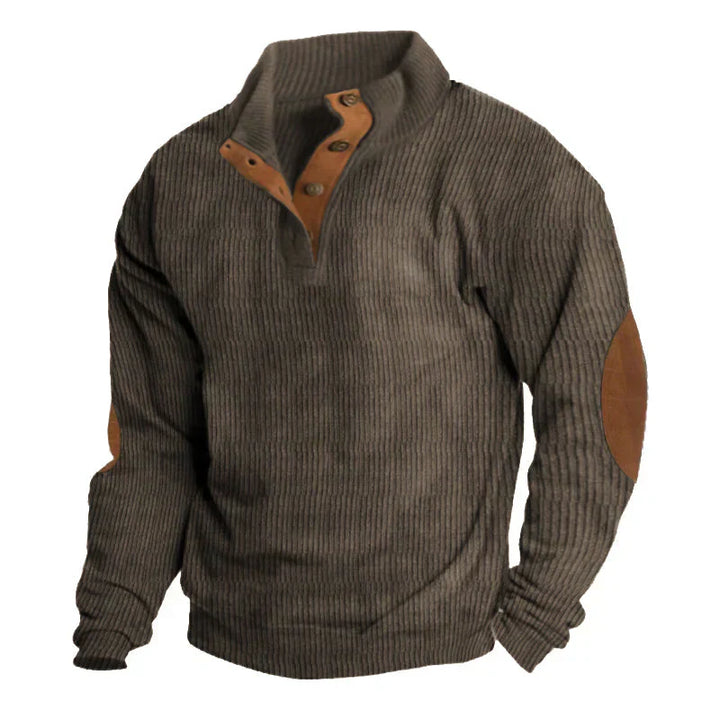 Stefano - Ribbed Button Men's Sweater