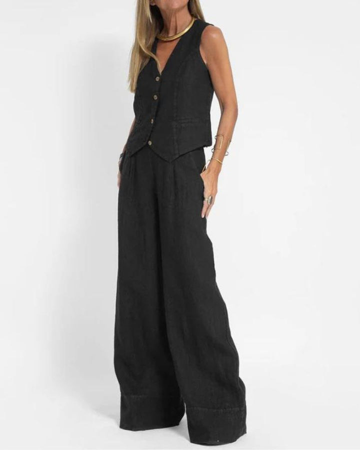 Millie™ - Stylish Sleeveless Vest & Wide-Leg Trouser Set