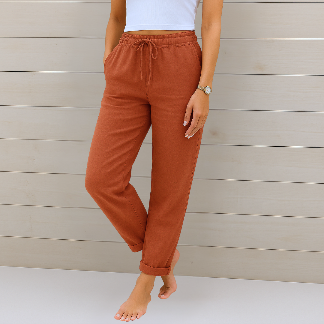 Alyse™ - Premium Linen Stretch Trousers