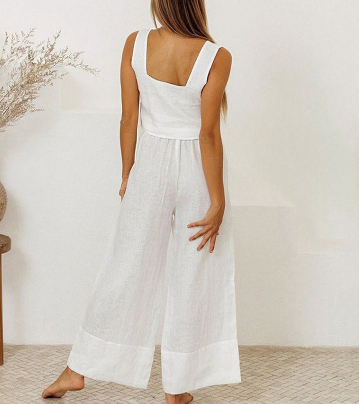 Megan™ - Minimalist Top and Wide Trousers Set