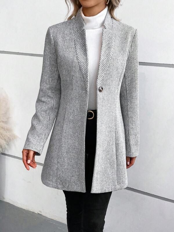 Tanja™ – Elegant Collarless Long Sleeve Wrap