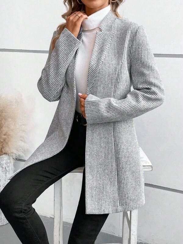 Tanja™ – Elegant Collarless Long Sleeve Wrap