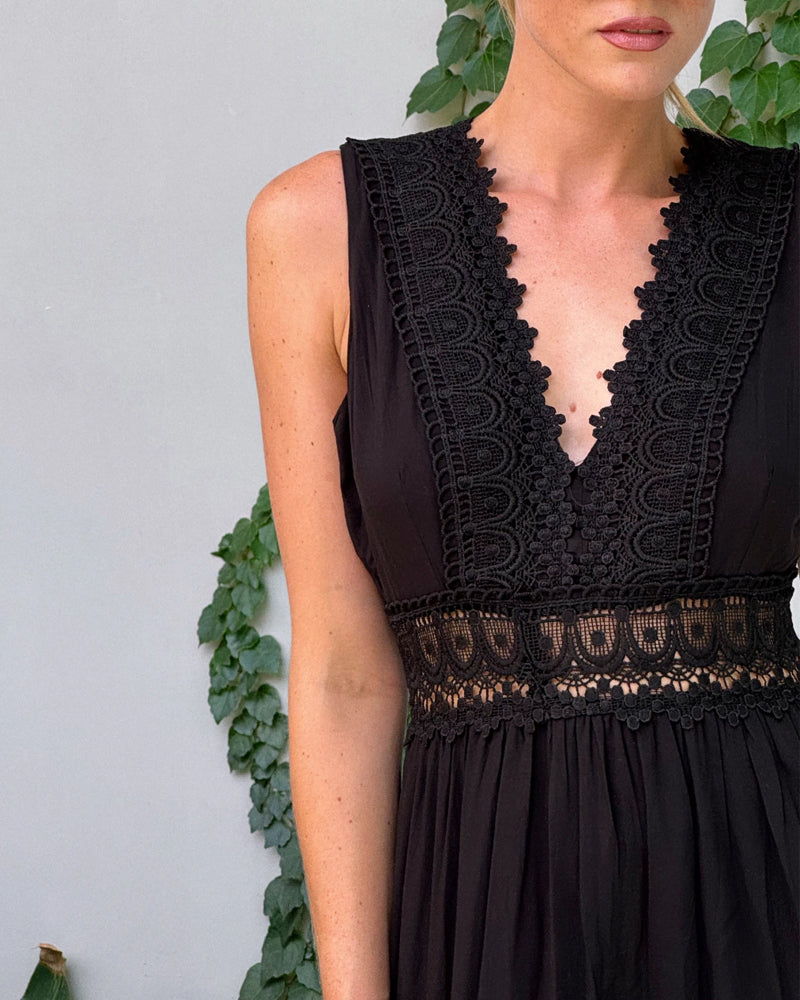 Stella™ - Comfortable V-Neck Lace Top Dress