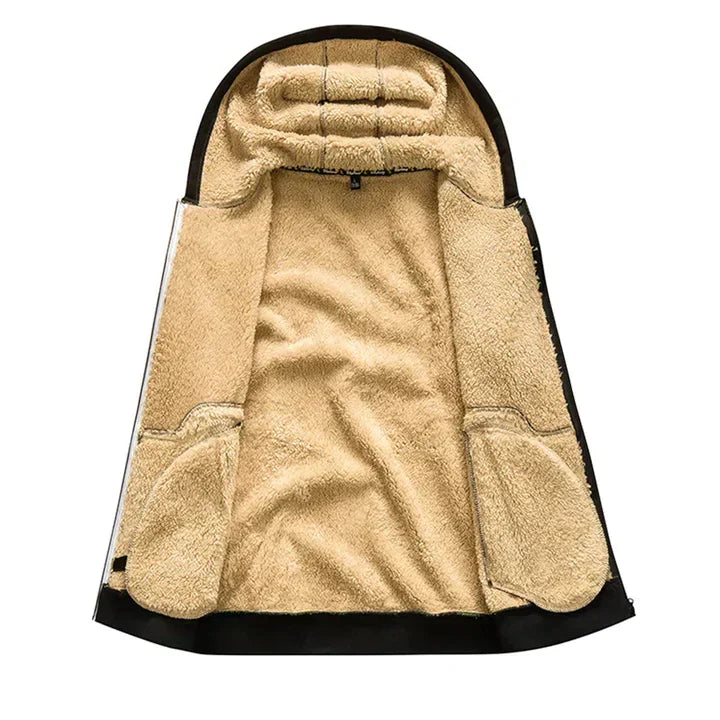 Arie - Men's Winter Coat with Hood and Fleece