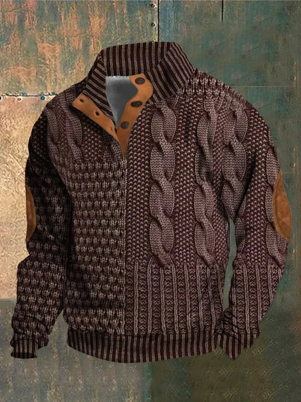 Basil™ - Patterned Comfortable Knit Sweater