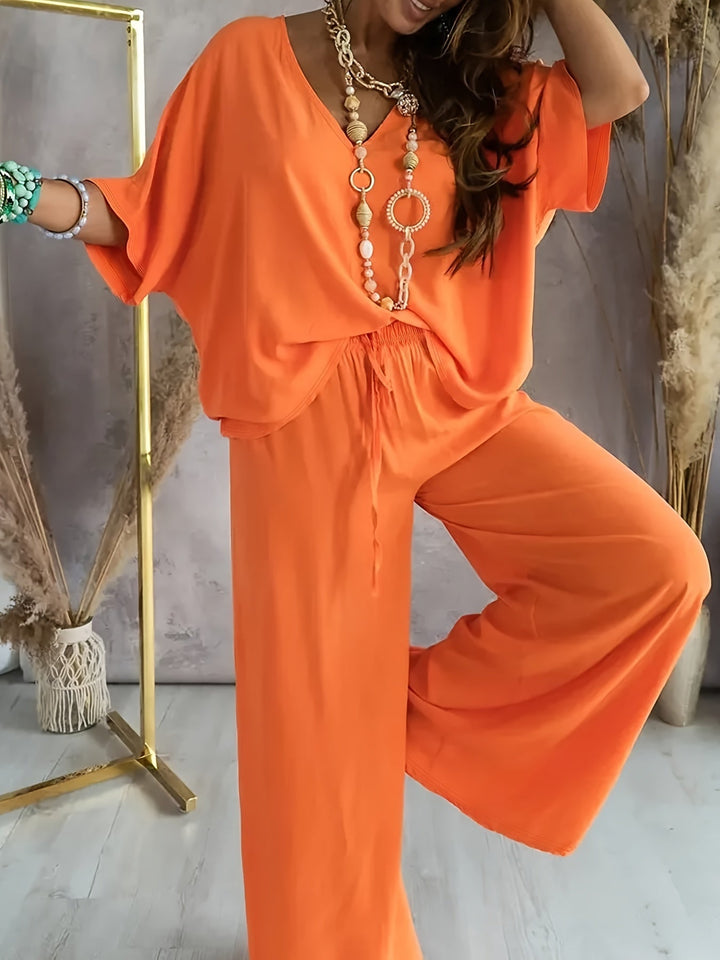 Farah™ - Stylish Plain Women's Two-Piece Set