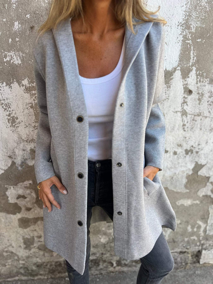 Luigia - Casual Single-Breasted Hooded Jacket