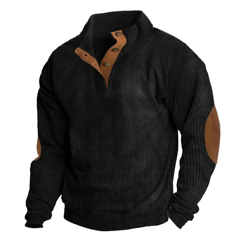 Stefano - Ribbed Button Men's Sweater