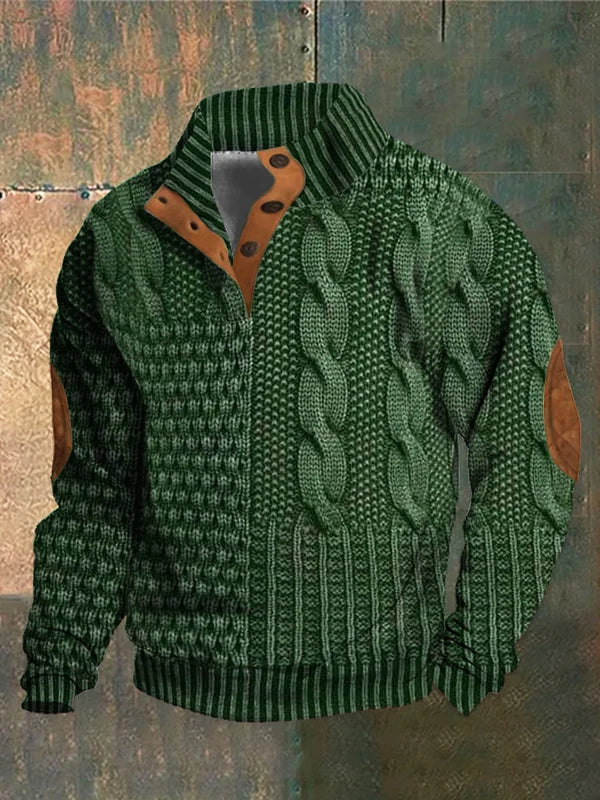 Basil™ - Patterned Comfortable Knit Sweater