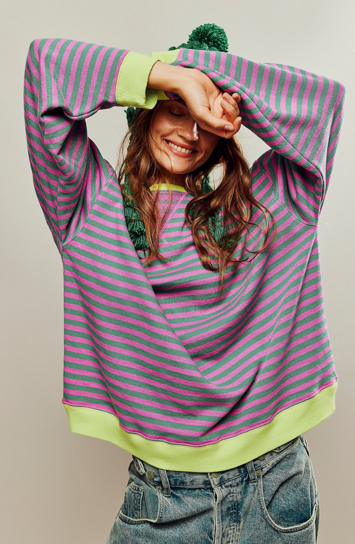 Amelia - Striped Oversized Sweater