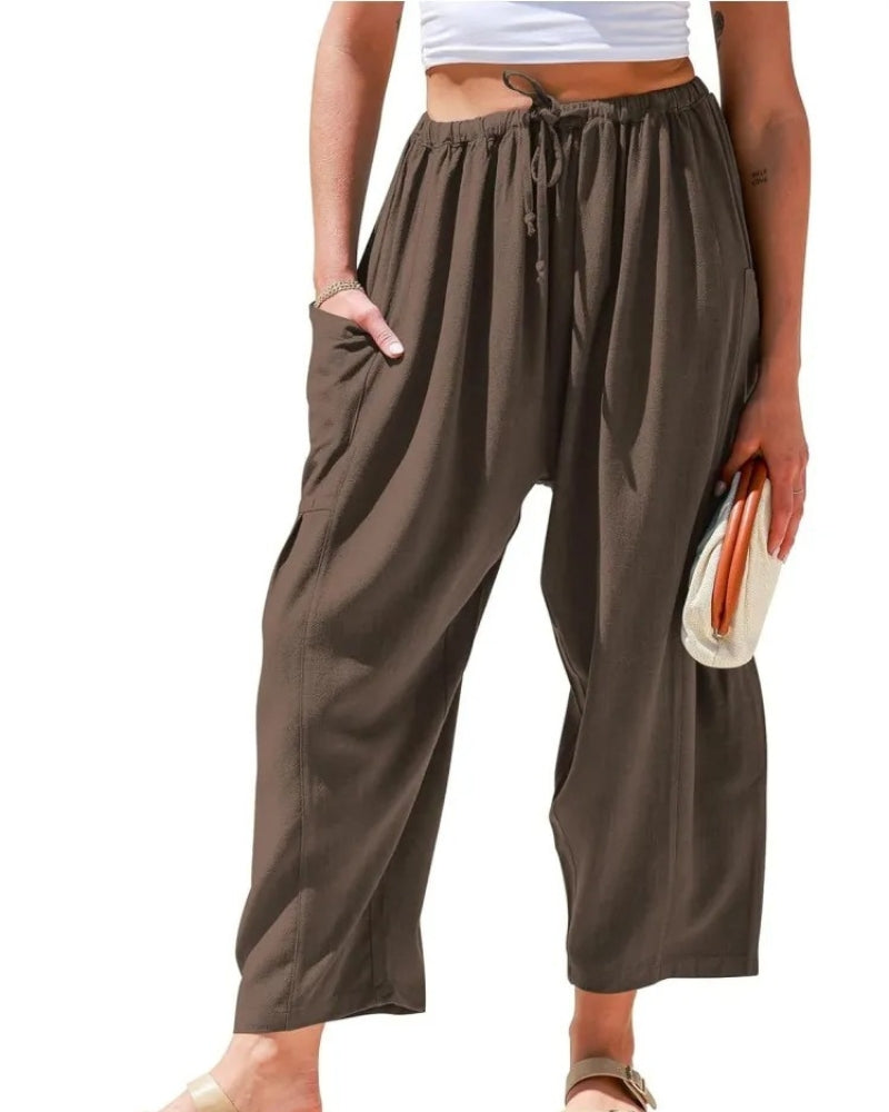 Sabrina™ - Wide Linen Trousers