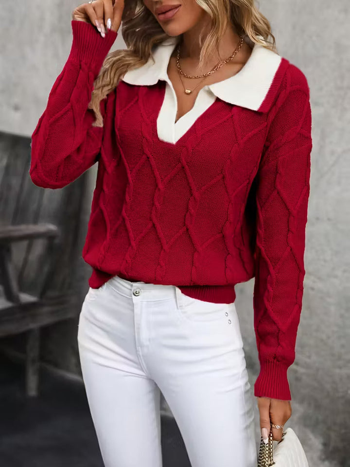 Isolde™ - Elegant Collar Sweater