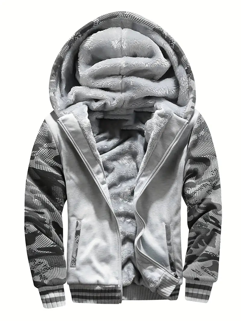 Noah - Warm Men's Fleece Jacket with Hood