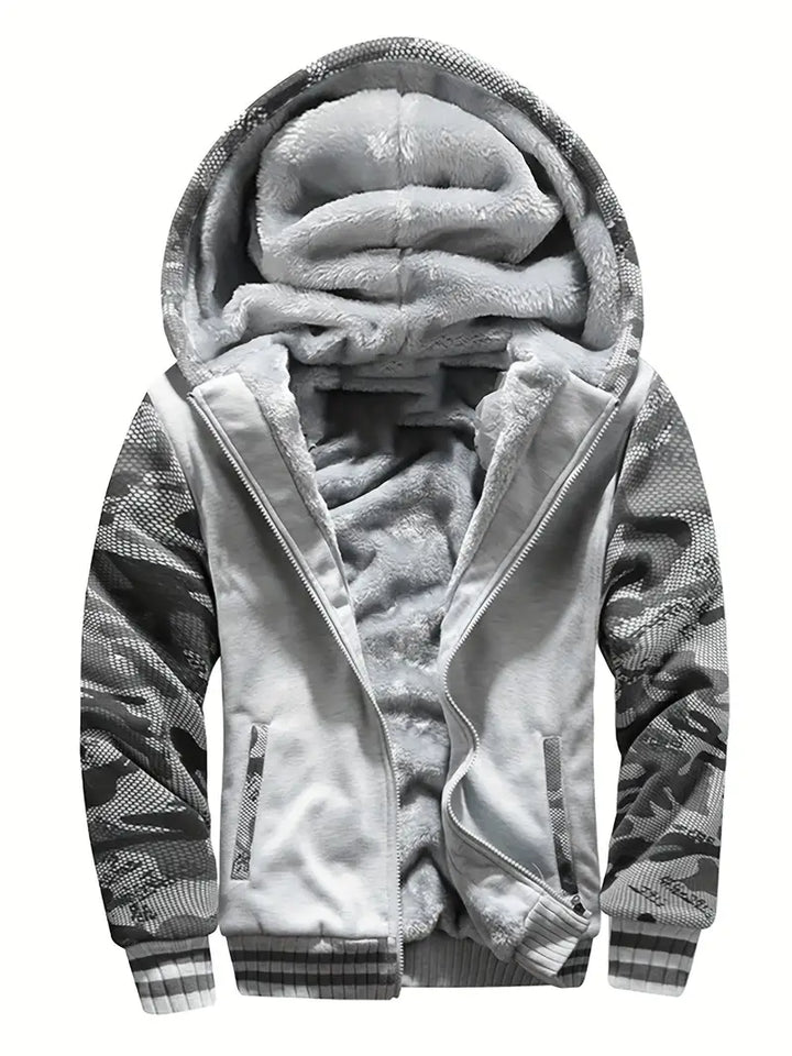 Noah - Warm Men's Fleece Jacket with Hood