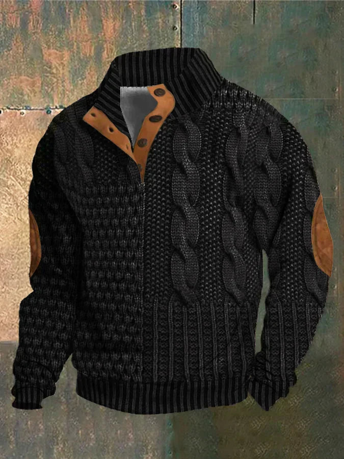 Basil™ - Patterned Comfortable Knit Sweater