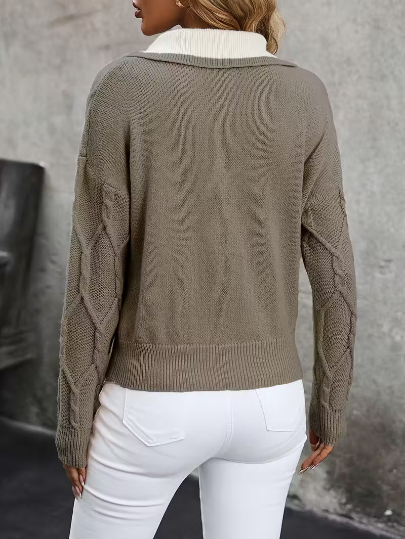 Isolde™ - Elegant Collar Sweater