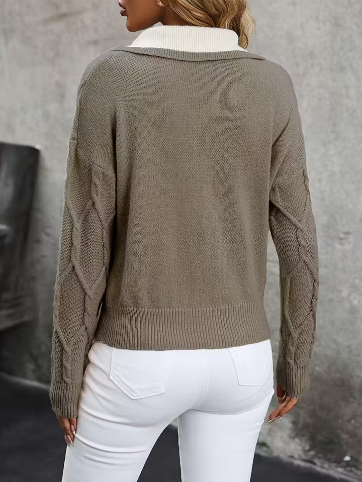 Isolde™ - Elegant Collar Sweater