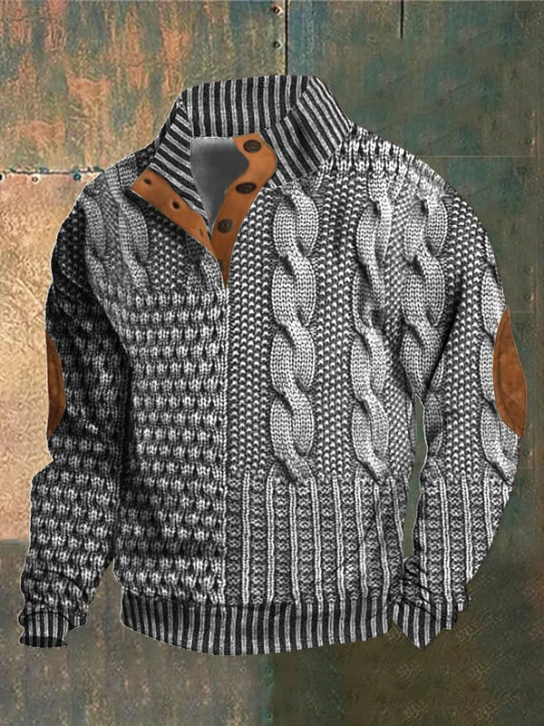 Basil™ - Patterned Comfortable Knit Sweater