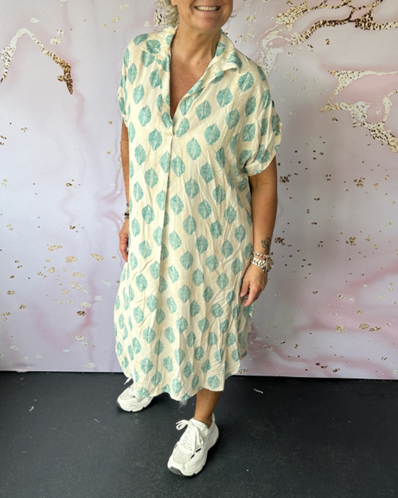 Liora™ - Women's Spring Dress with Lapels