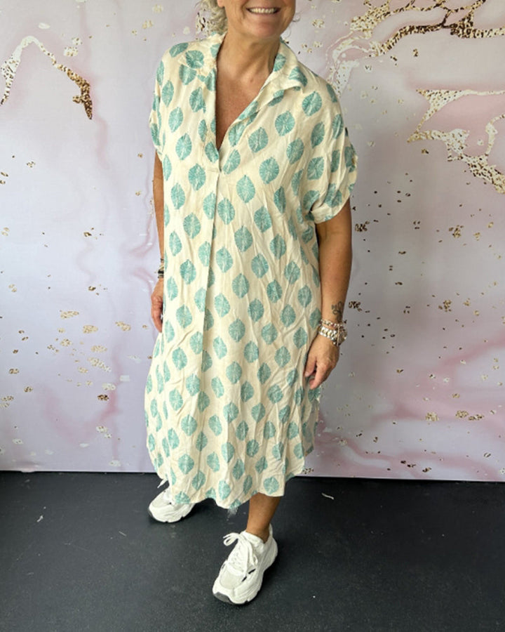 Liora™ - Women's Spring Dress with Lapels