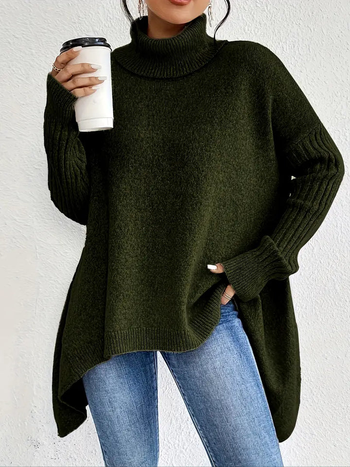 Bridgette™ - Comfortable Long Roll Neck Sweater
