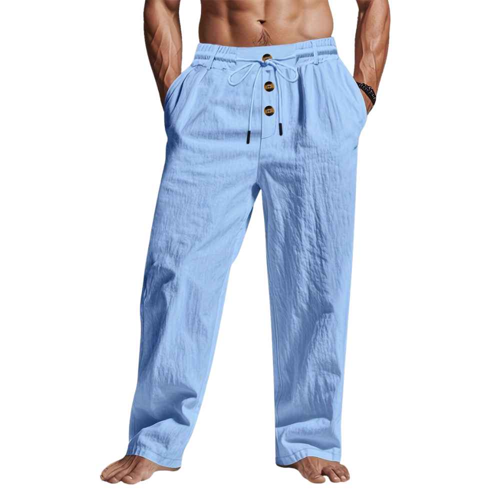 Larry - Linen Trousers with Drawstring