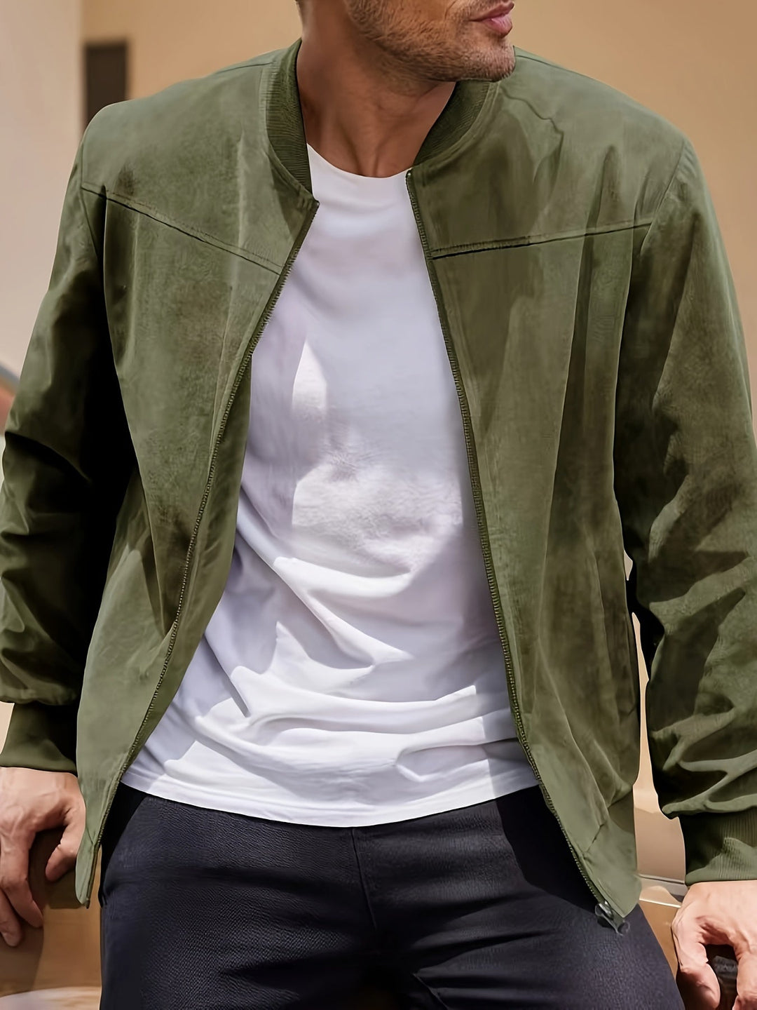 Dex™ - Classic Suede Zipper Jacket
