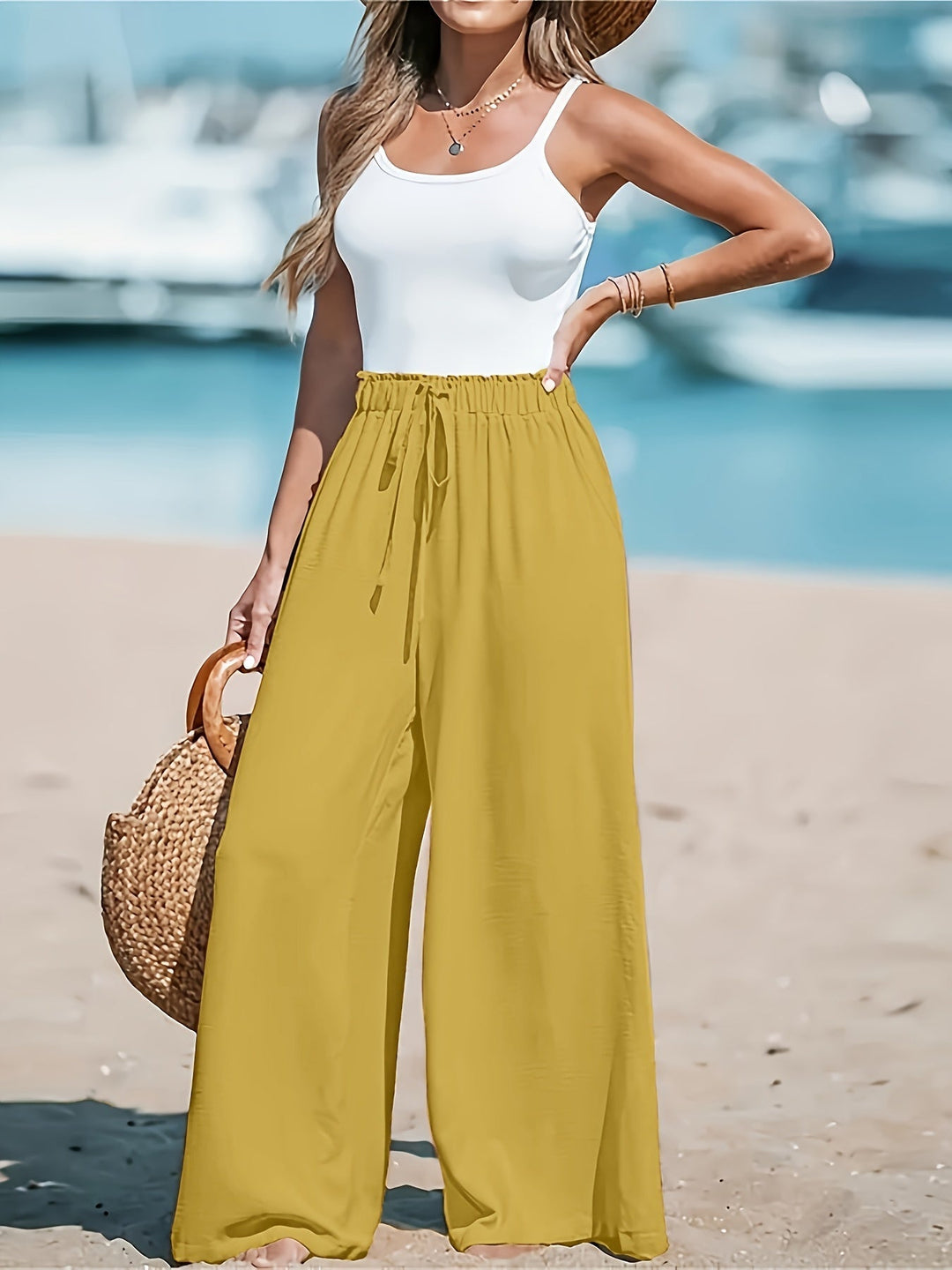 Avery™ - Breathable High-Waisted Wide Leg Trousers