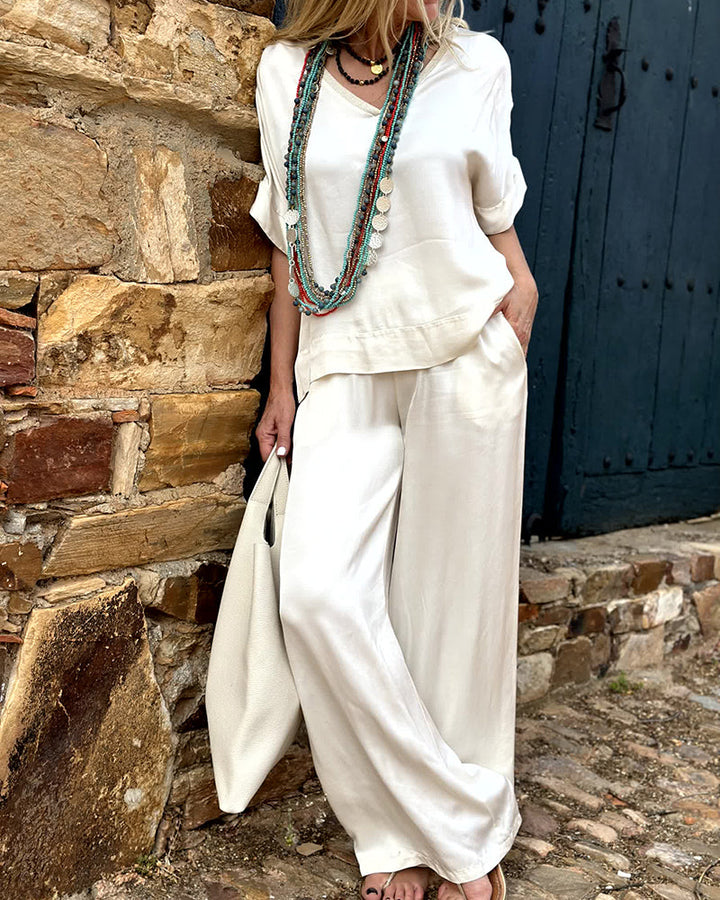 Alessia - Satin Loungewear Set