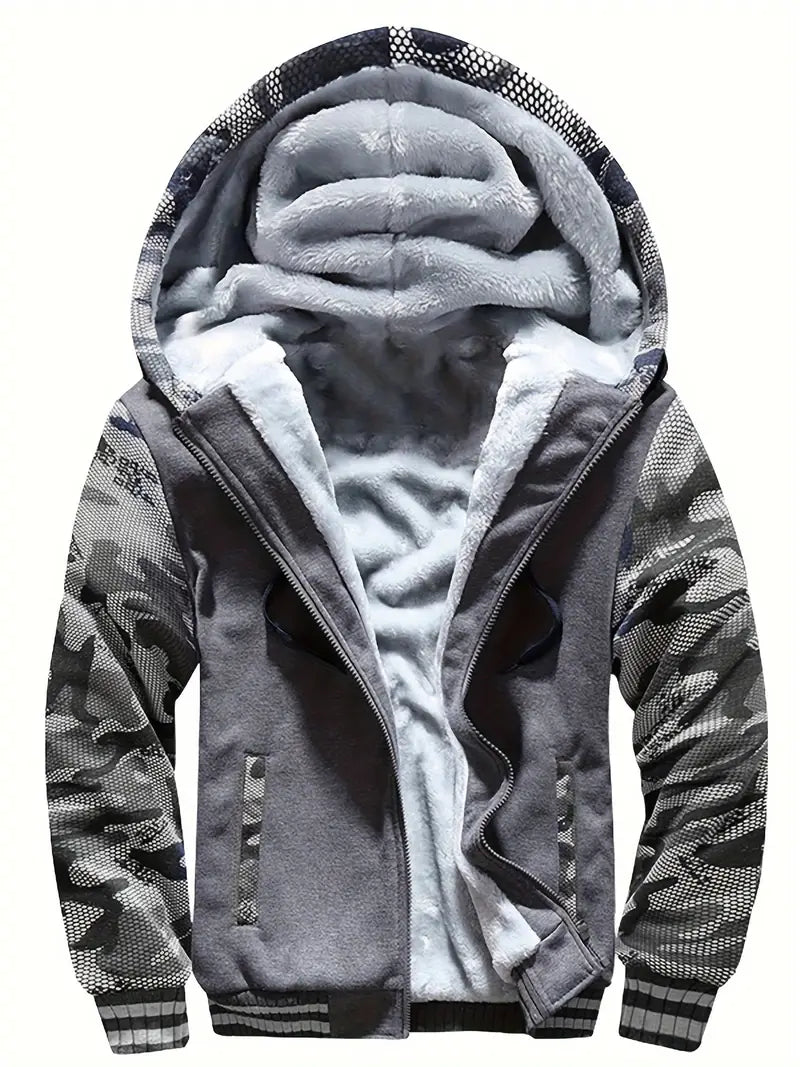 Noah - Warm Men's Fleece Jacket with Hood