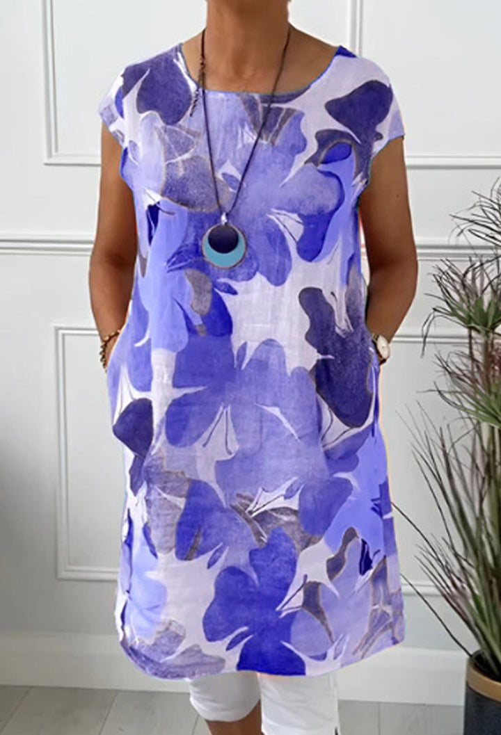 Elsie -  Comfortable dress with butterfly print