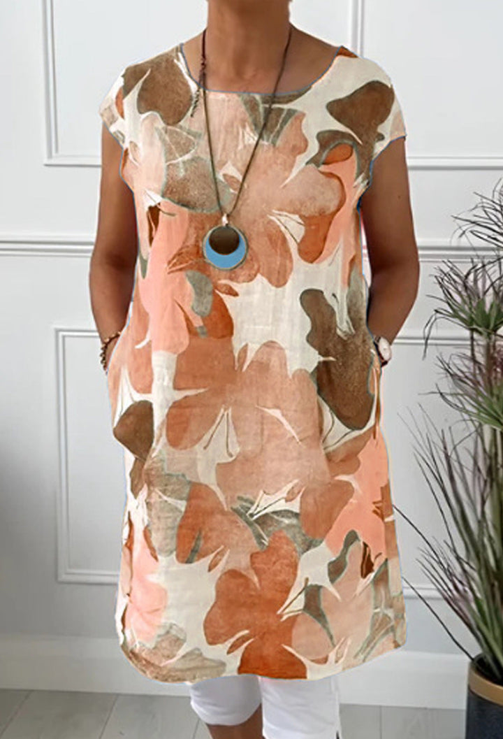 Elsie -  Comfortable dress with butterfly print