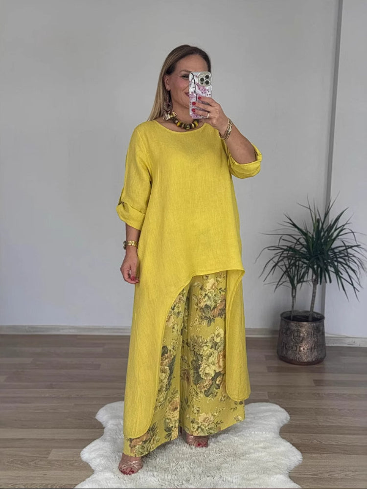 Regina™ – Elegant Casual Cotton and Linen Set