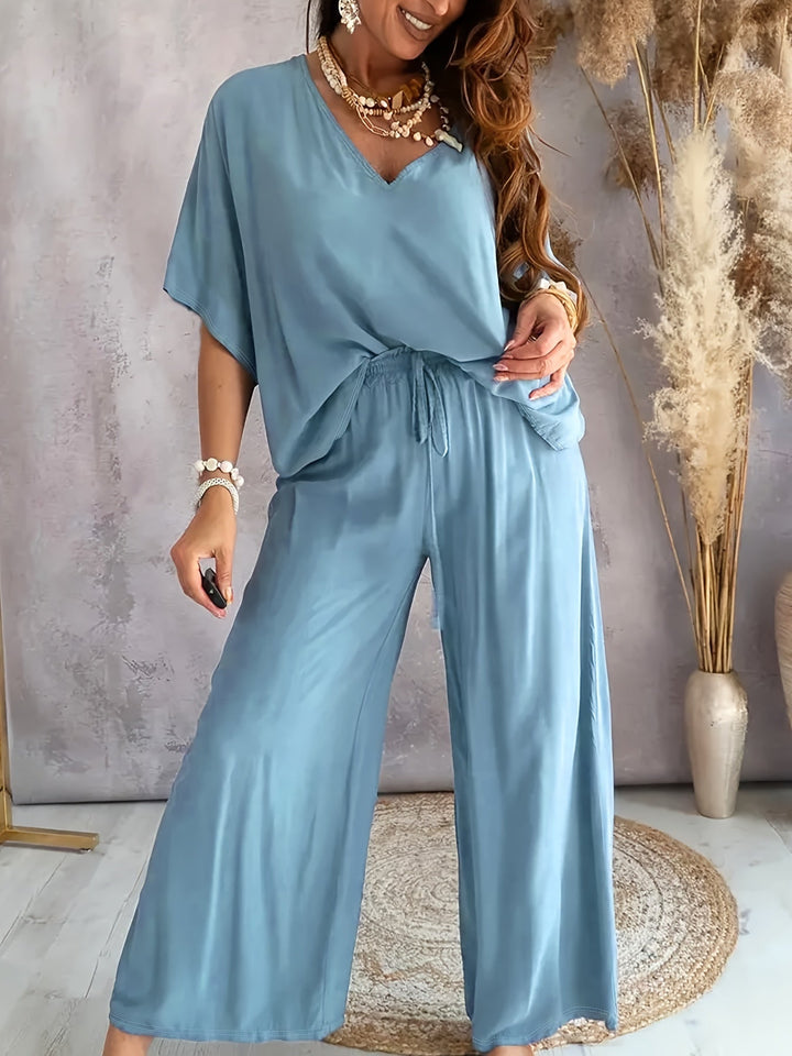 Farah™ - Stylish Plain Women's Two-Piece Set