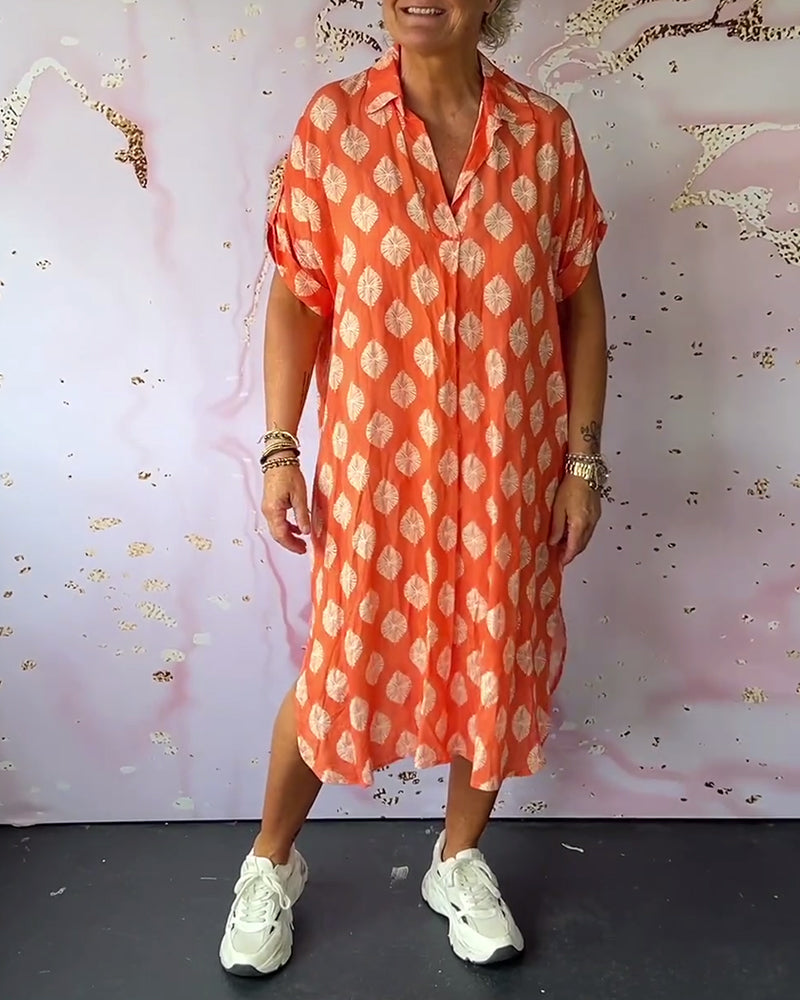 Liora™ - Women's Spring Dress with Lapels