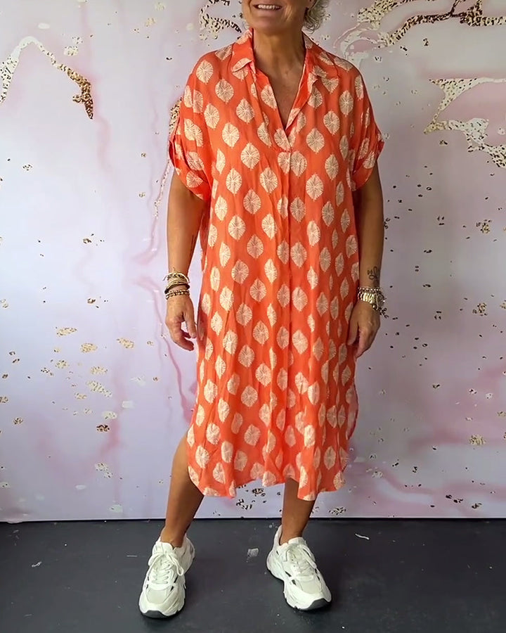 Liora™ - Women's Spring Dress with Lapels