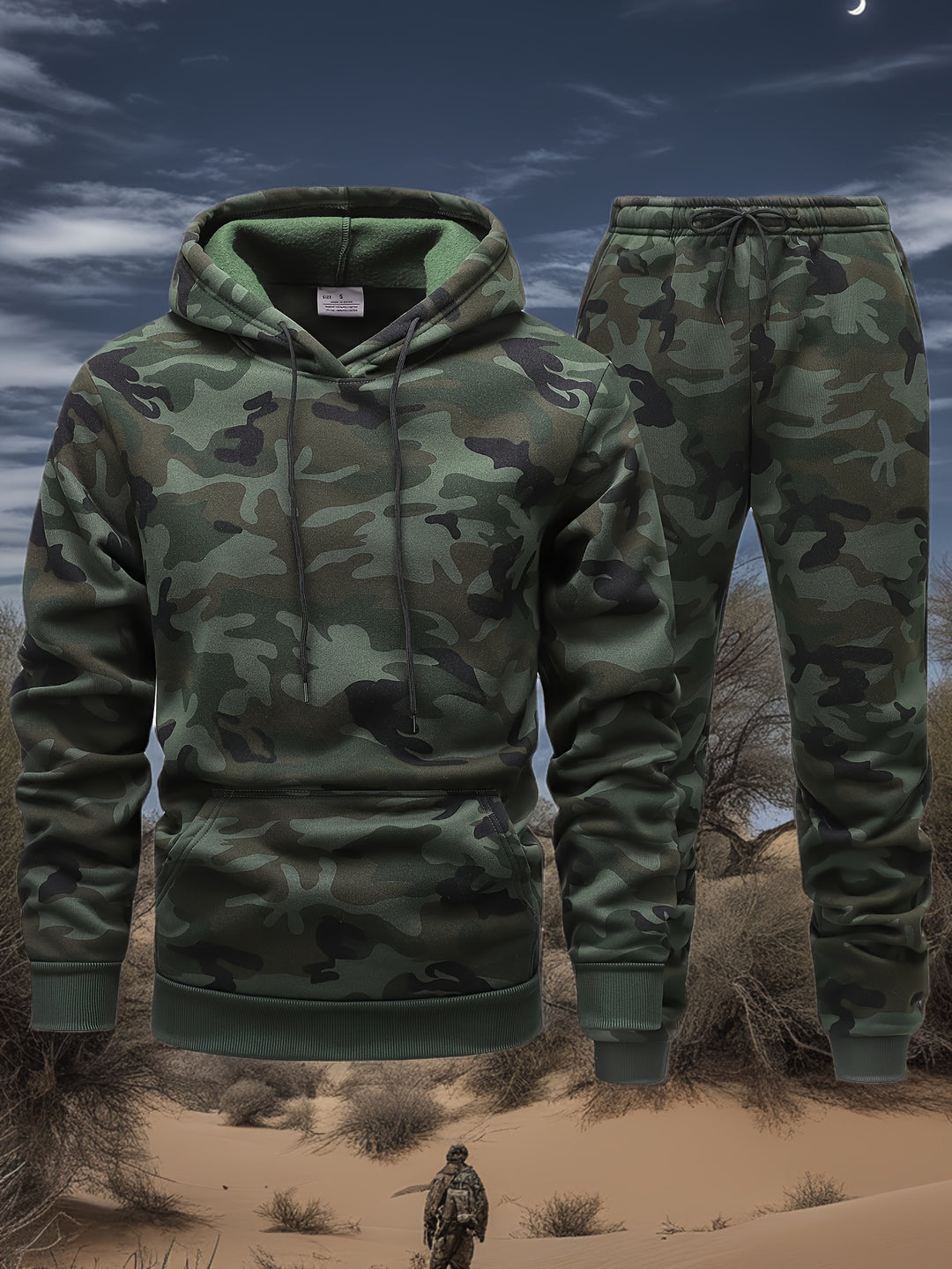 Harvey™ - Men's Camo Hooded Sweatshirt and Pants Set