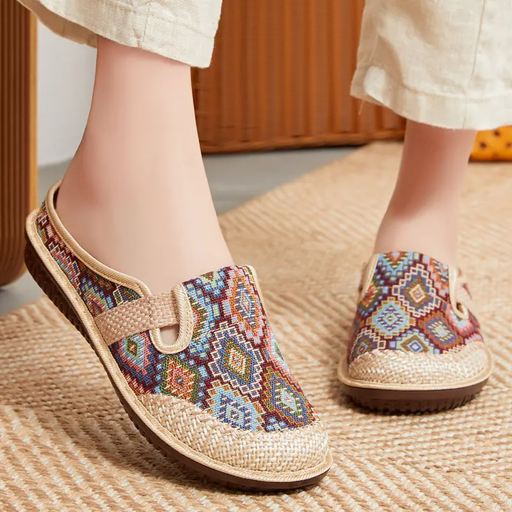 Rosie™ - Orthopaedic Sandals made from Embroidered Linen