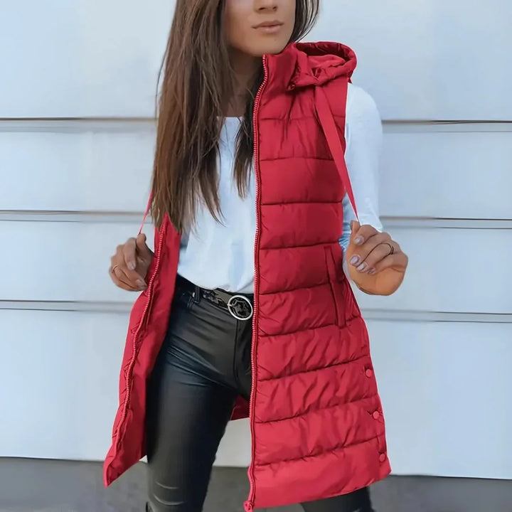 Romy™ - Casual Sleeveless Hooded Long Puffer Gilet