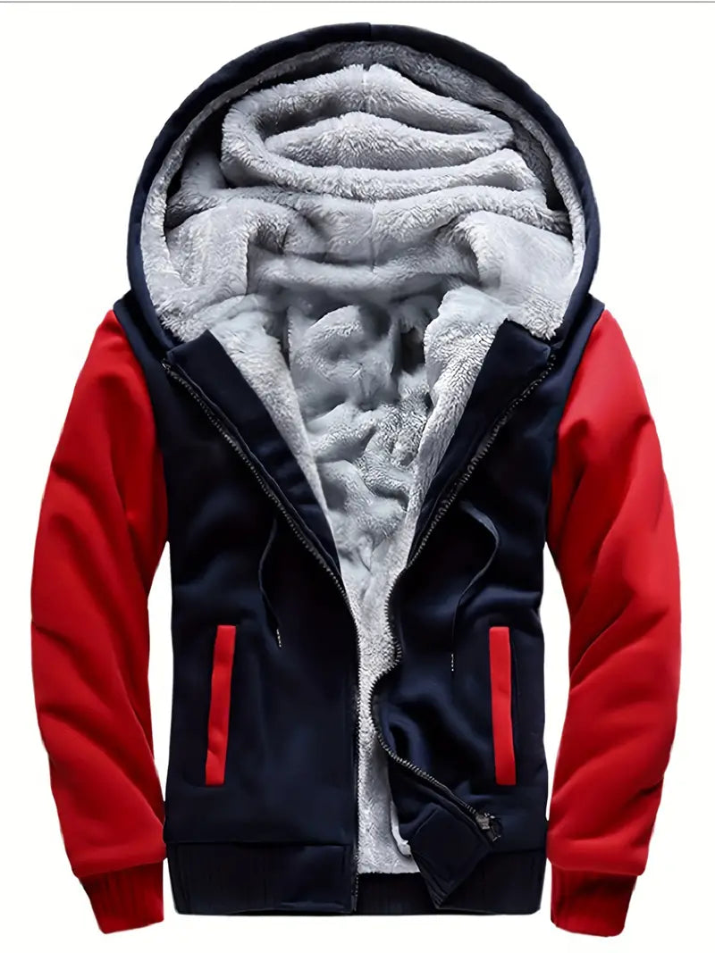 Noah - Warm Men's Fleece Jacket with Hood