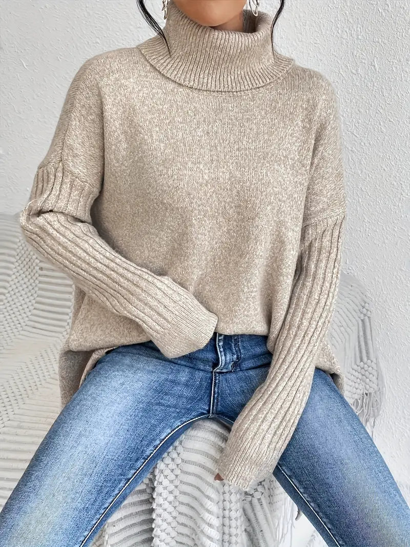 Bridgette™ - Comfortable Long Roll Neck Sweater