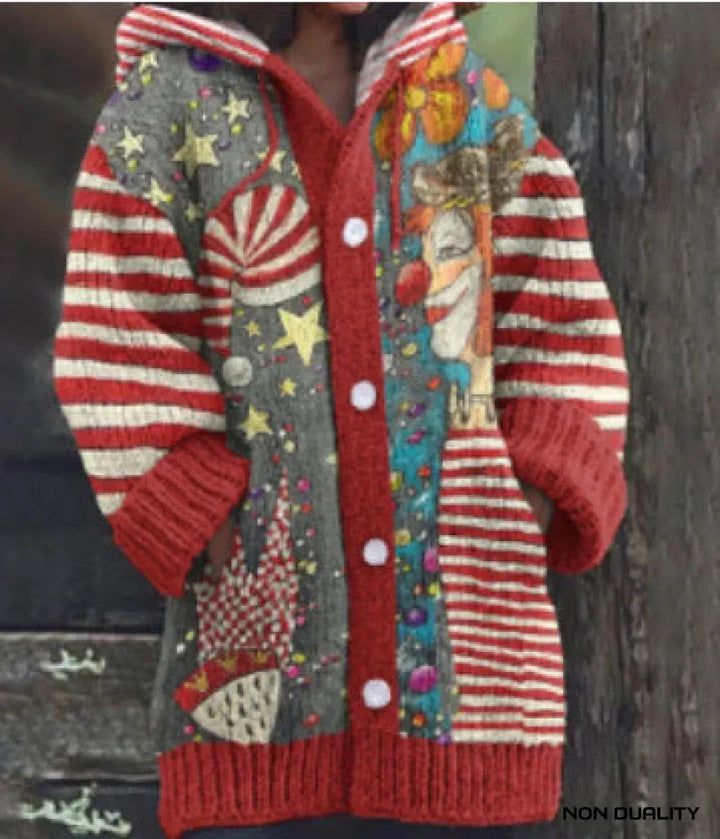 Isabella - Colourful Knitted Cat Cardigan