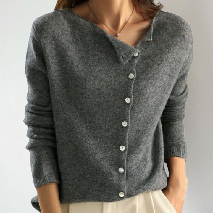 Kate™ - Stylish Asymmetrical Button Cardigan