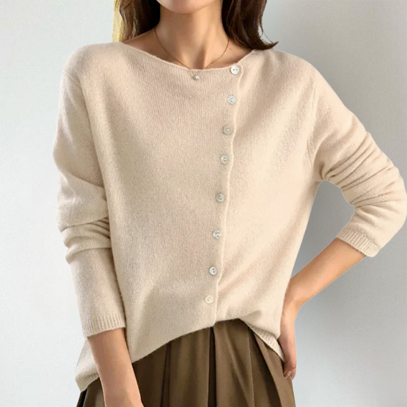 Kate™ - Stylish Asymmetrical Button Cardigan
