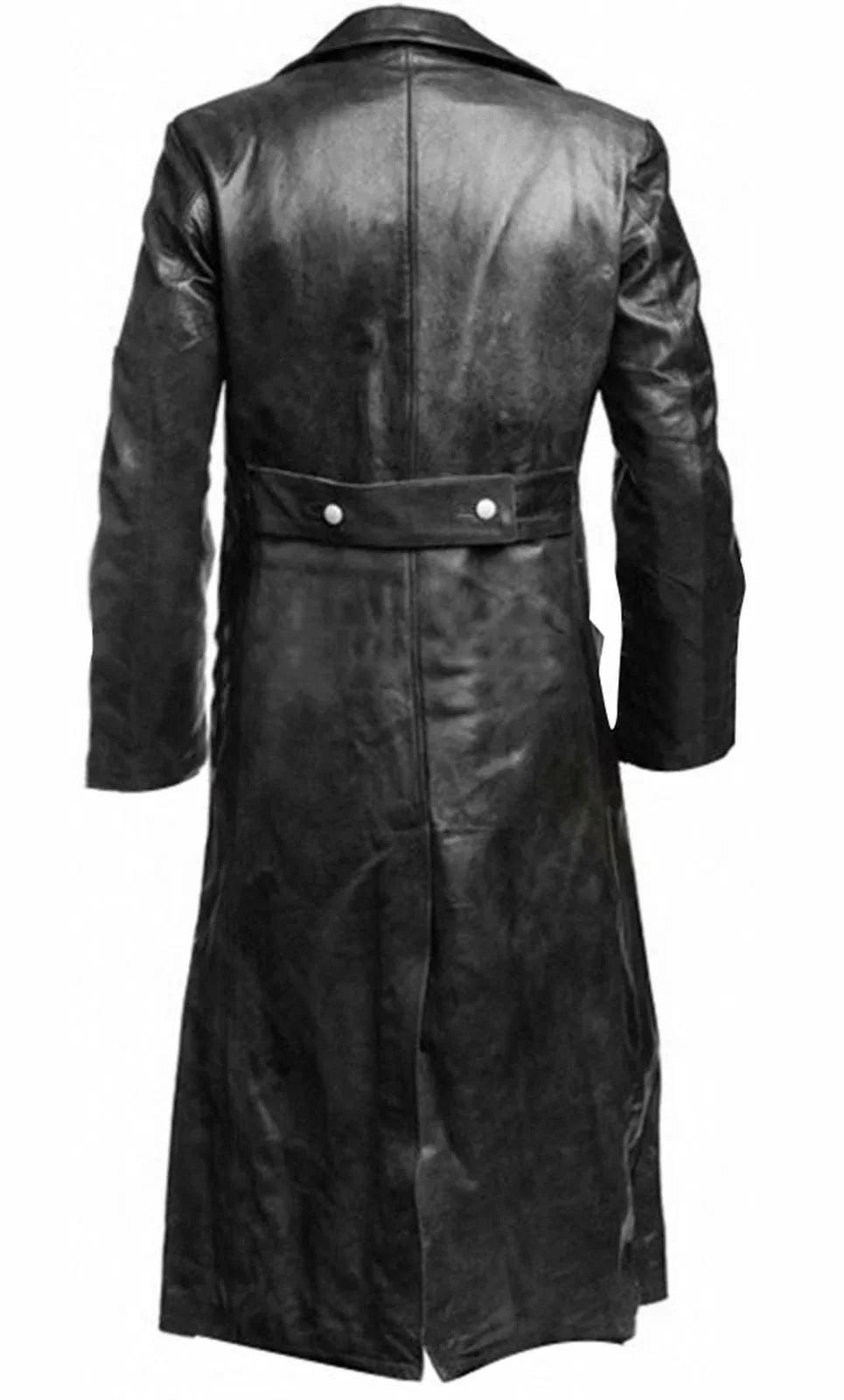 Classic Men's Leather Trench Coat - Jari