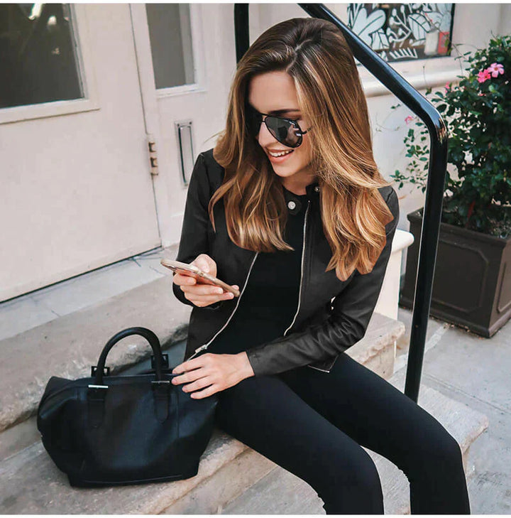 Abigail™ - Elegant Italian Leather Jacket