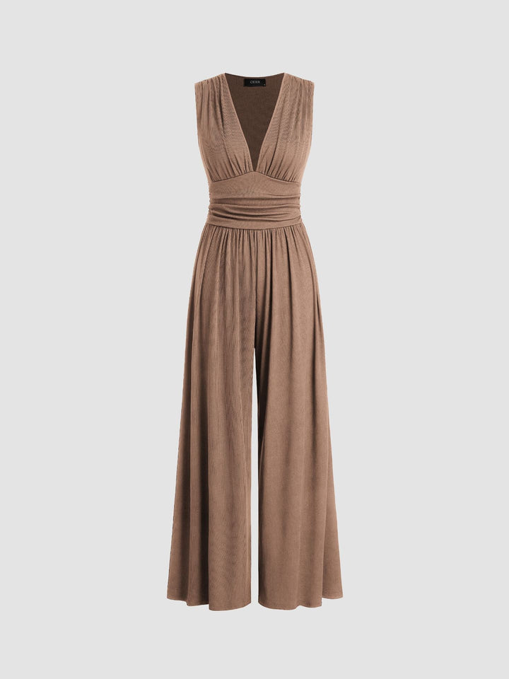 Charity™ - Stylish Sleeveless Jumpsuit with Wide Legs