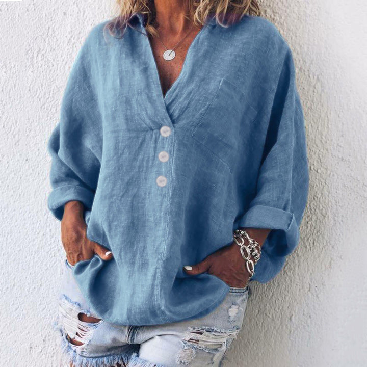 Lucia - Stylish Cotton-Linen Jumper